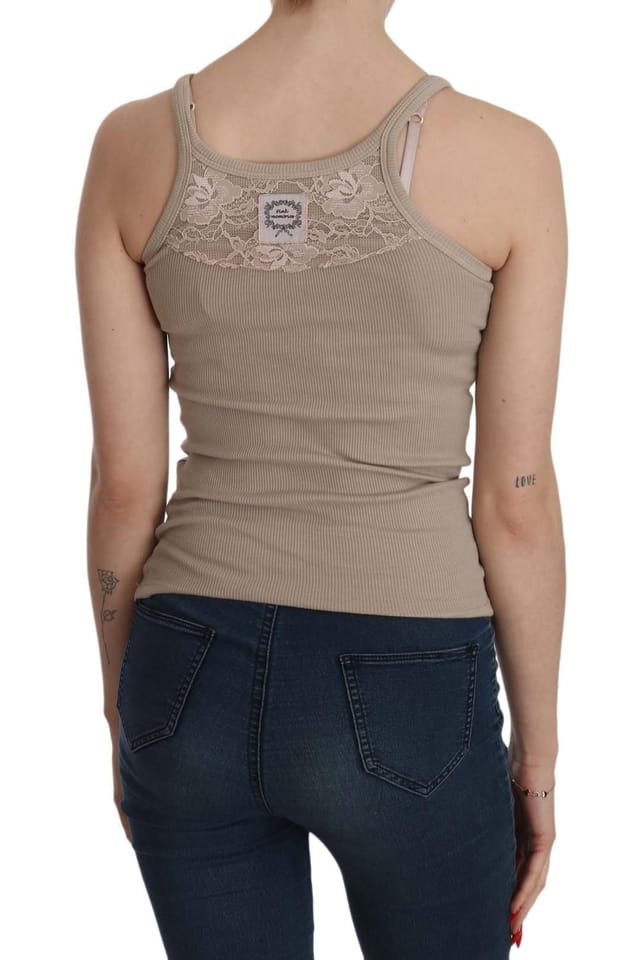 PINK MEMORIES PINK MEMORIES Women's Brown Sleeveless Spaghetti Strap Top Blouse - 2