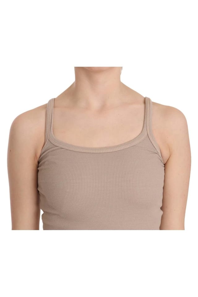 PINK MEMORIES PINK MEMORIES Women's Brown Sleeveless Spaghetti Strap Top Blouse - 3