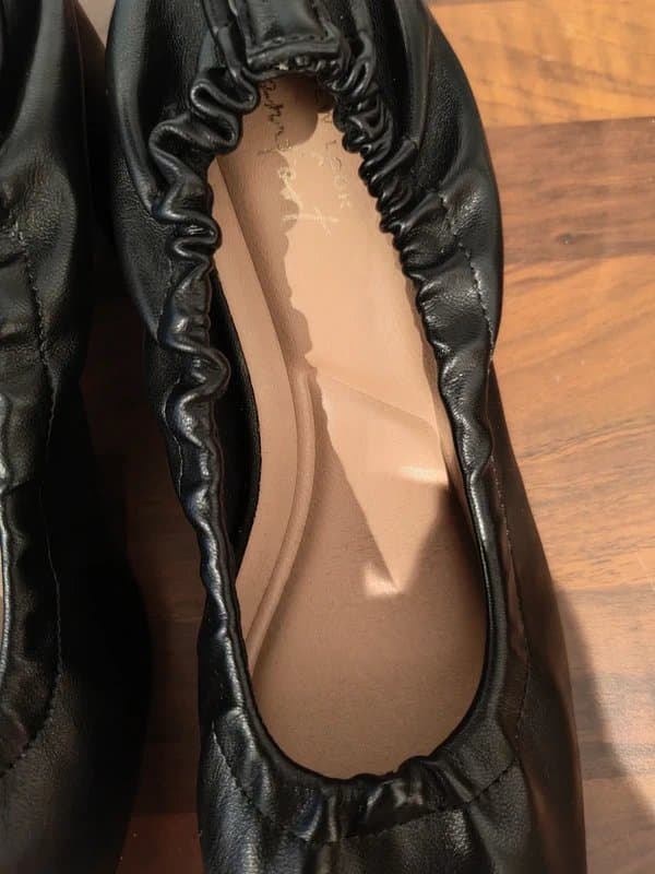 New Look New Look elasticated block heel ballet pumps size 6 black very good condition