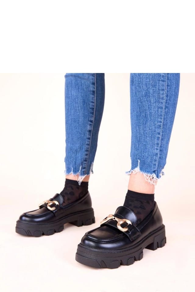 Love Lace Love Lace Women's Ruben Gold Trim Moccasins Elegant Comfort for Everyday Style in Black - 2