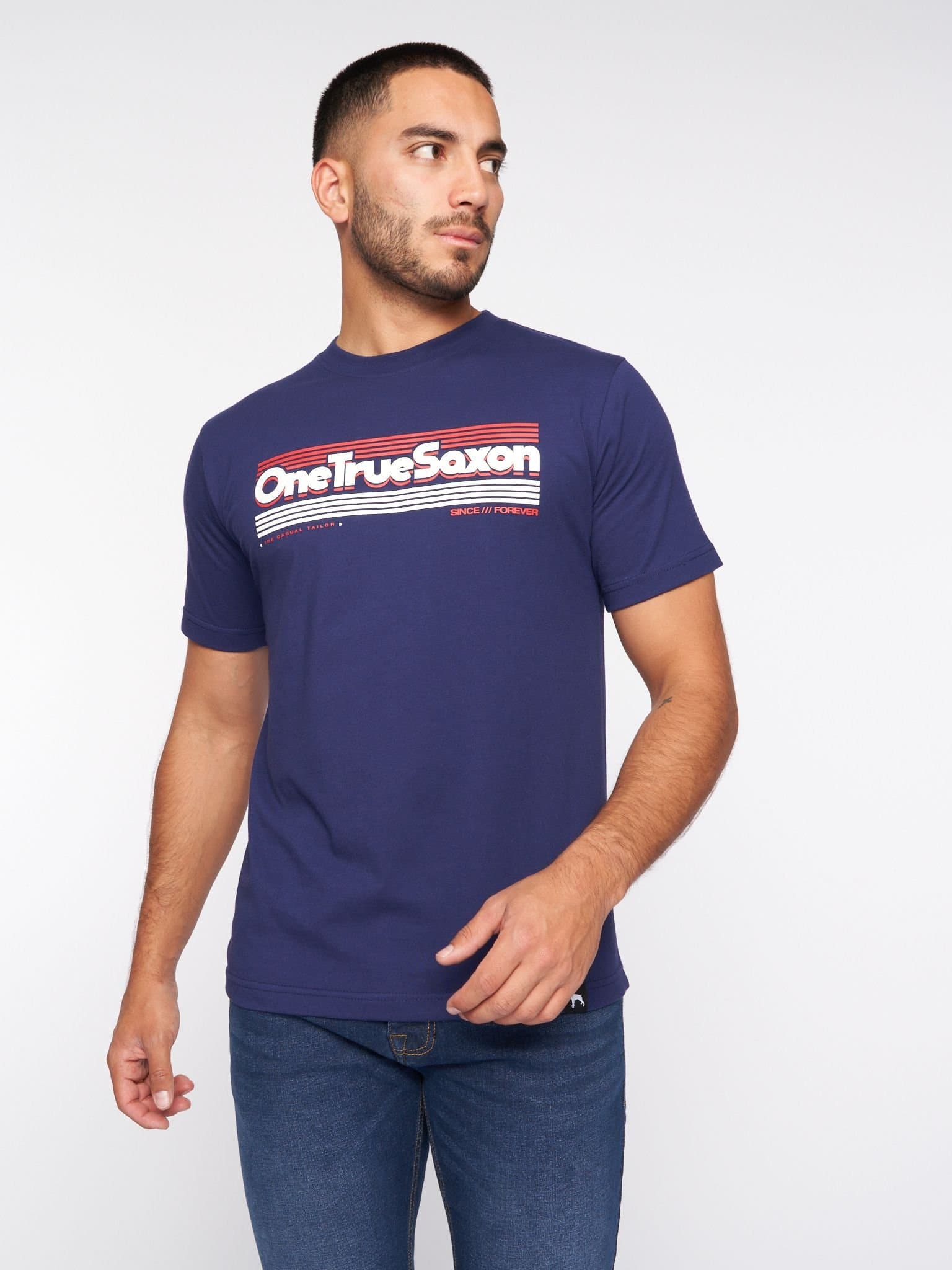 One True Saxon One True Saxon Men's Forever T-Shirt in Navy