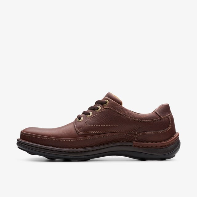 Clarks Clarks Men's Nature Three Mahogany Leather Derby Shoes, Lace Up in Brown - 2