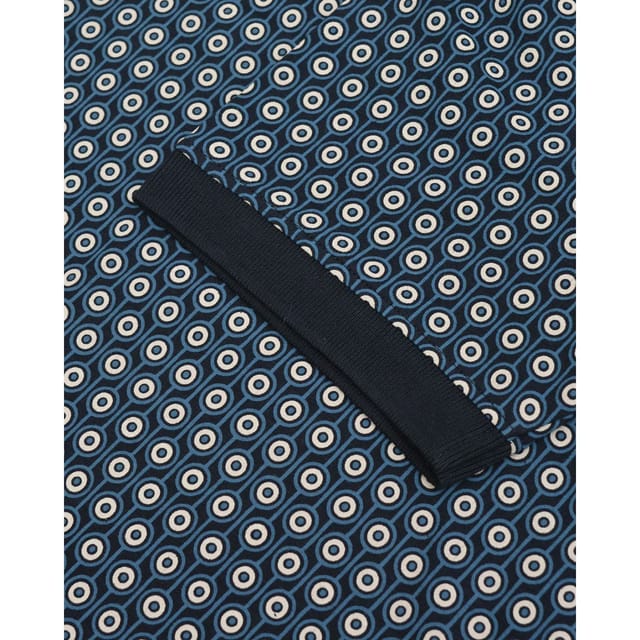 Lambretta Lambretta Men's Roundel Geometric Polo Shirt in Navy - 3