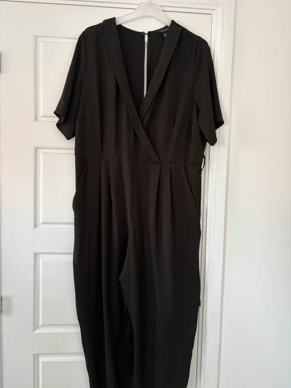 New Look Black Wrap-Front Jumpsuit