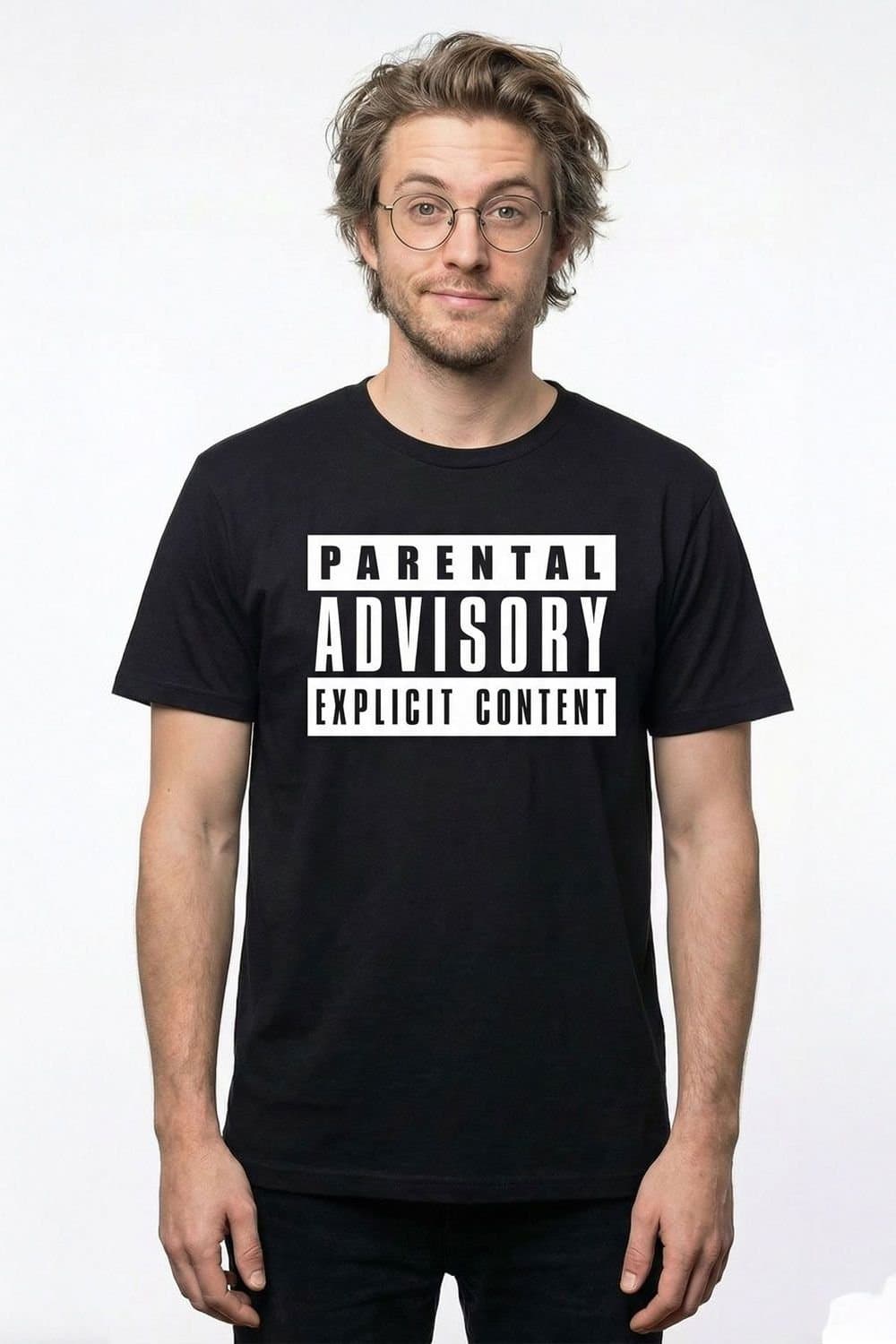 Parental Advisory Parental Advisory Men's Explicit Content T-Shirt in Black