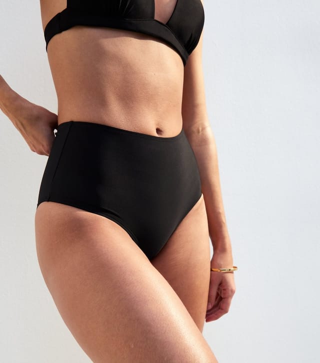 New Look Women's Mix and Match Black High Waisted Bikini Bottoms New Look - 2