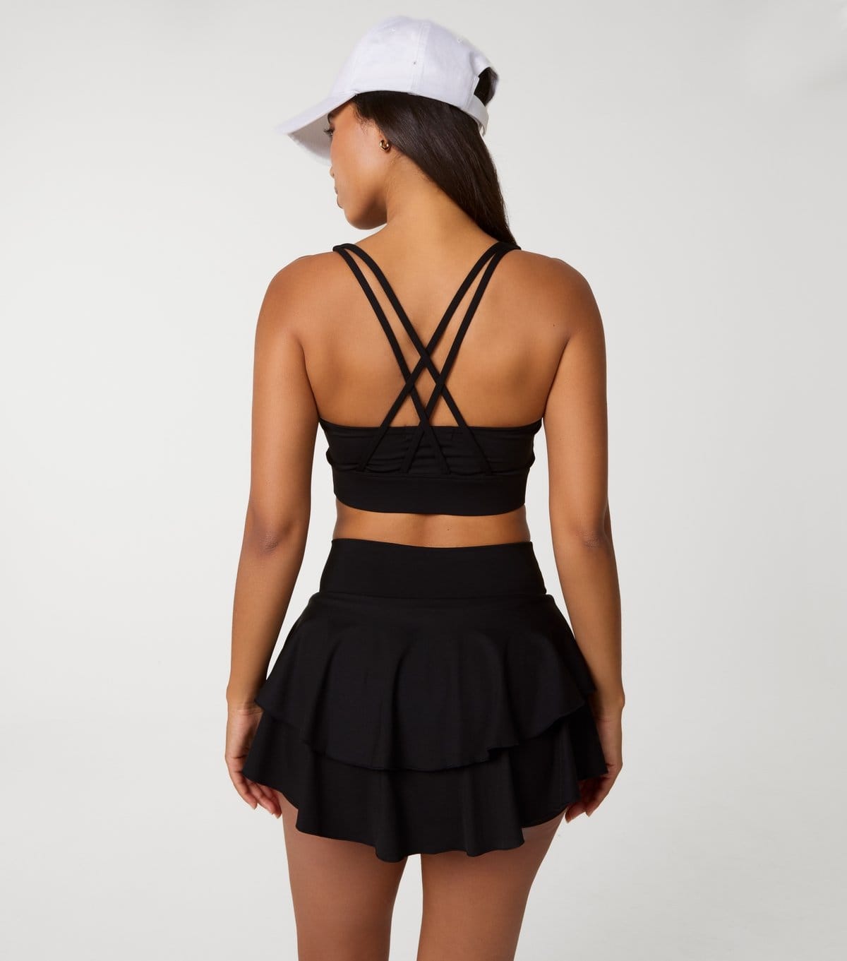 Pink Vanilla Women's Black Cross Back Active Crop Top Pink Vanilla New Look - 4