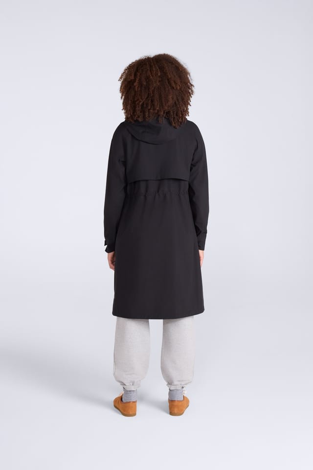 Animal Animal Women's 'Jade' Lightweight Breathable Warm Full Zip Long Waterproof Jacket in Black - 2