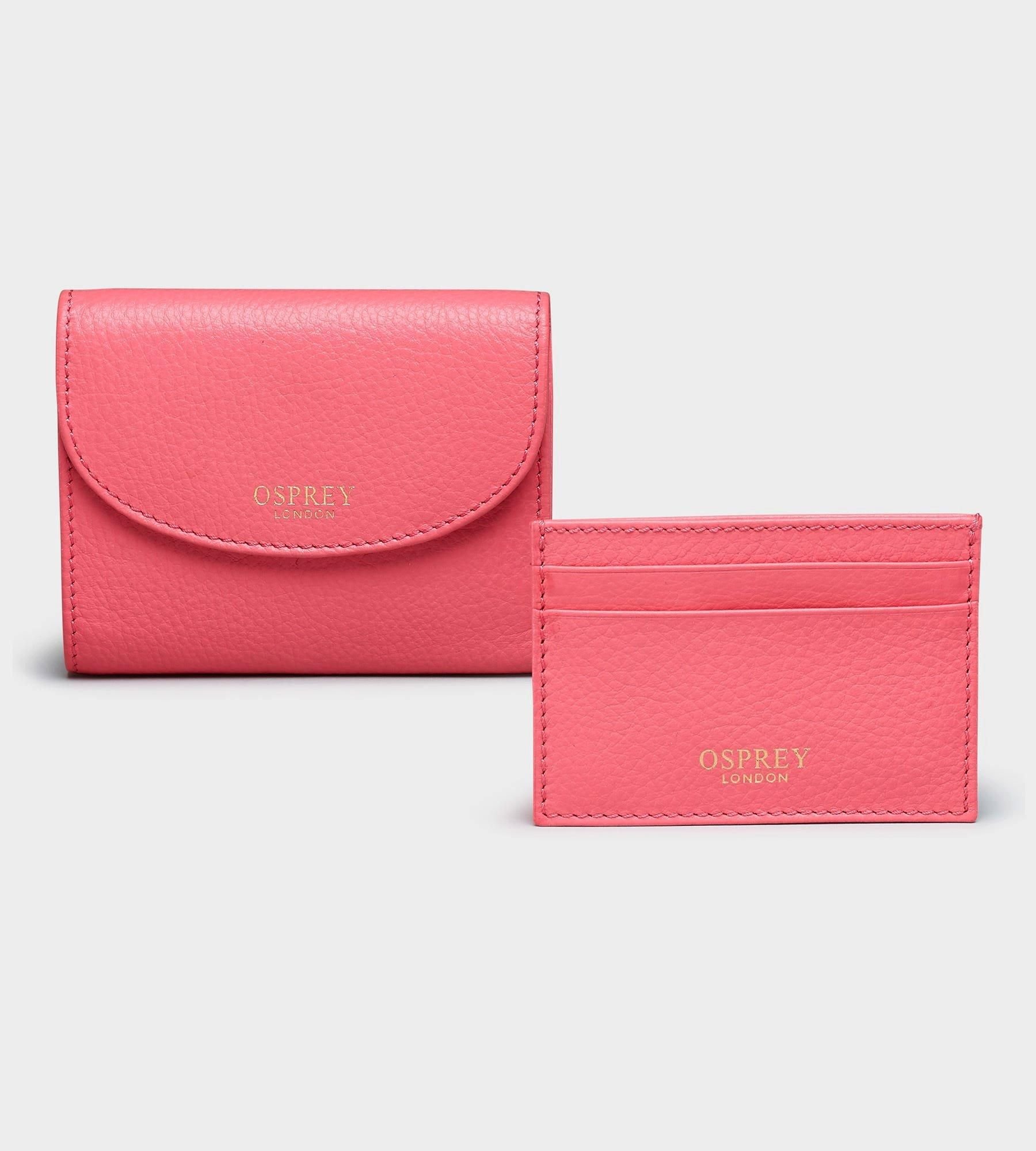 OSPREY LONDON OSPREY LONDON Women's The Tilly Leather Purse Gift Set in Pink - 2