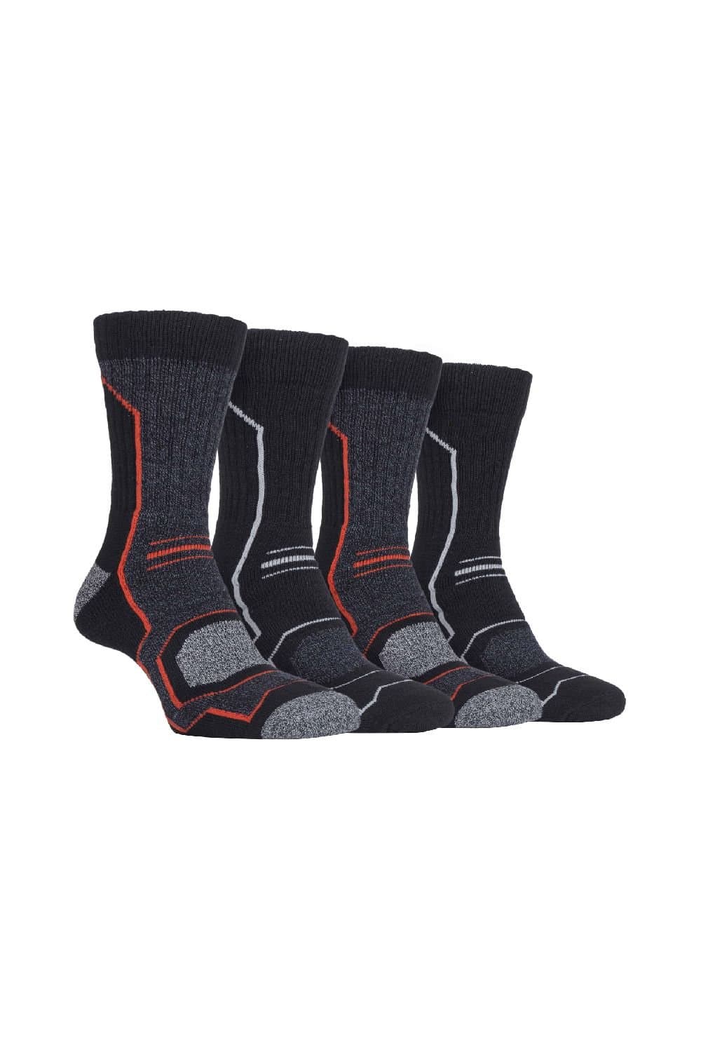 SOCKSHOP Storm Bloc SOCKSHOP Storm Bloc Men's 4 Pack Cushioned Anti Blister Hiking Socks in Black
