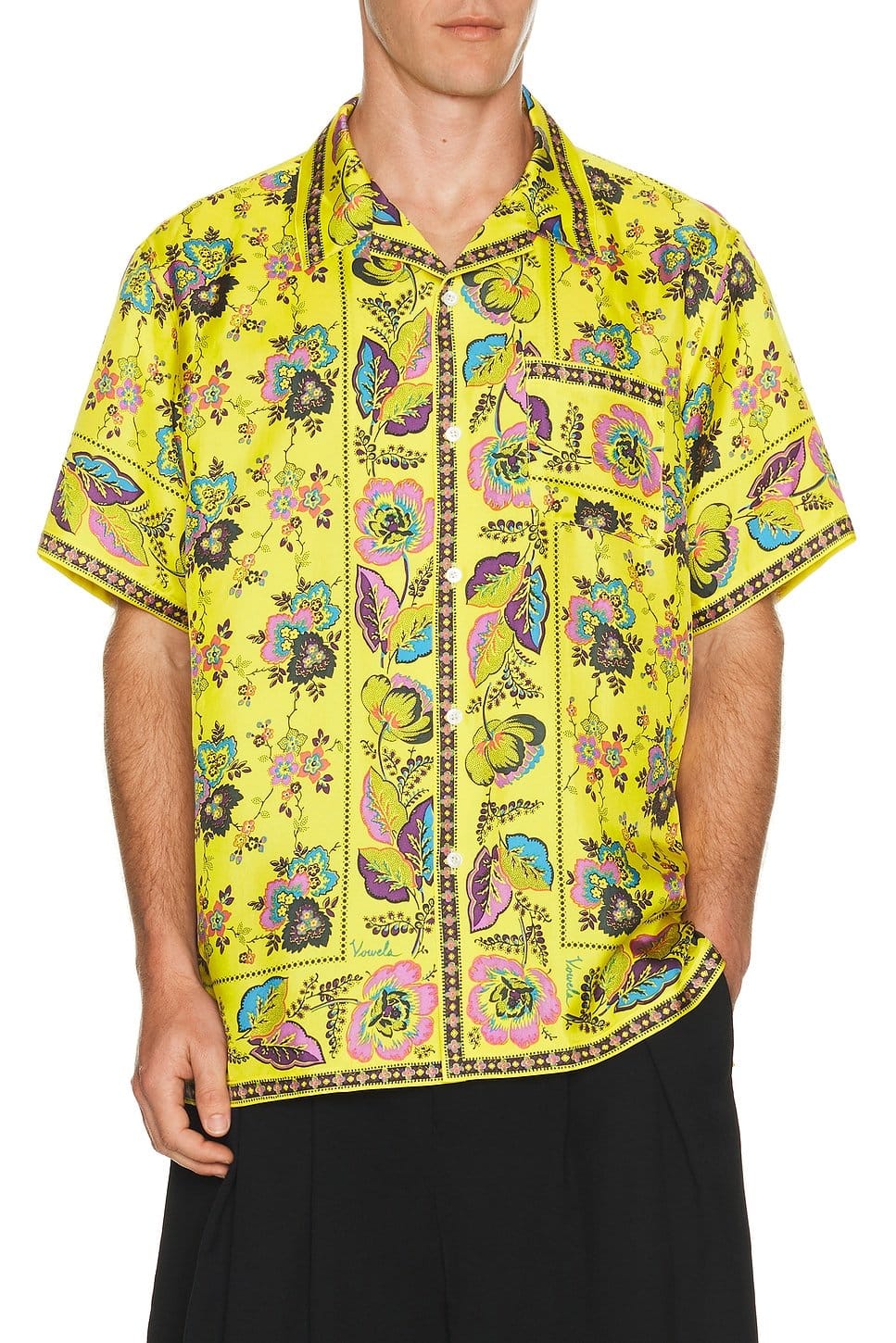 revolve Short Sleeve Silk Shirt - 1