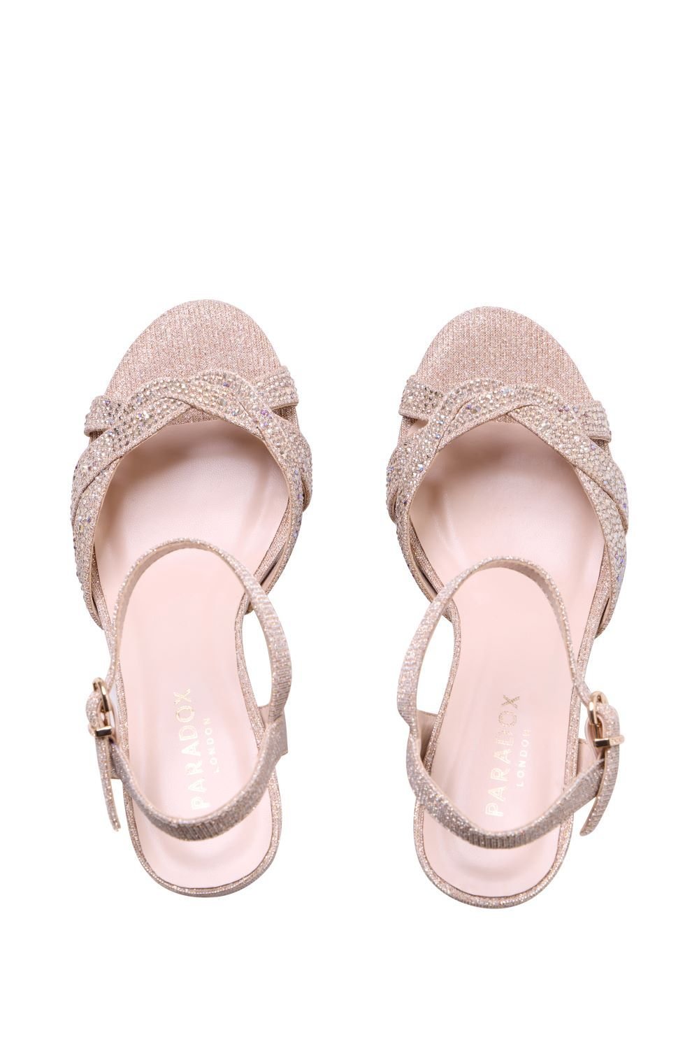 Paradox London Paradox London Women's Lavelle' Platform Heeled Sandals in Gold - 3