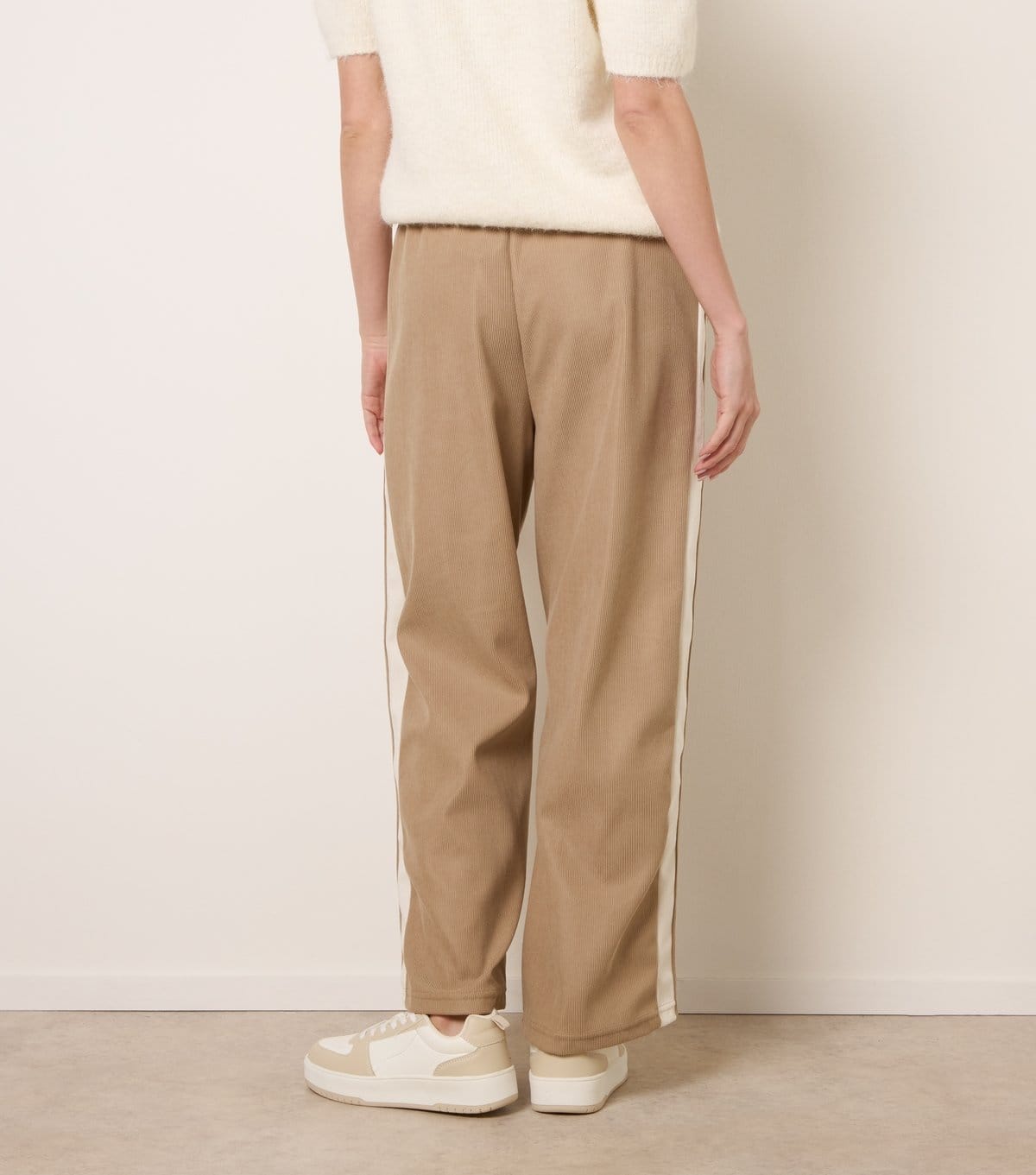 Blue Vanilla Women's Stone Side Stripe Drawstring Trousers Blue Vanilla New Look - 4