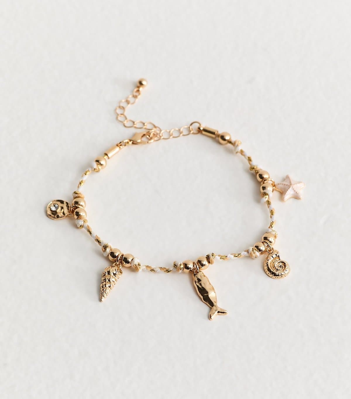 New Look Gold Tone Shell Charm Bracelet New Look