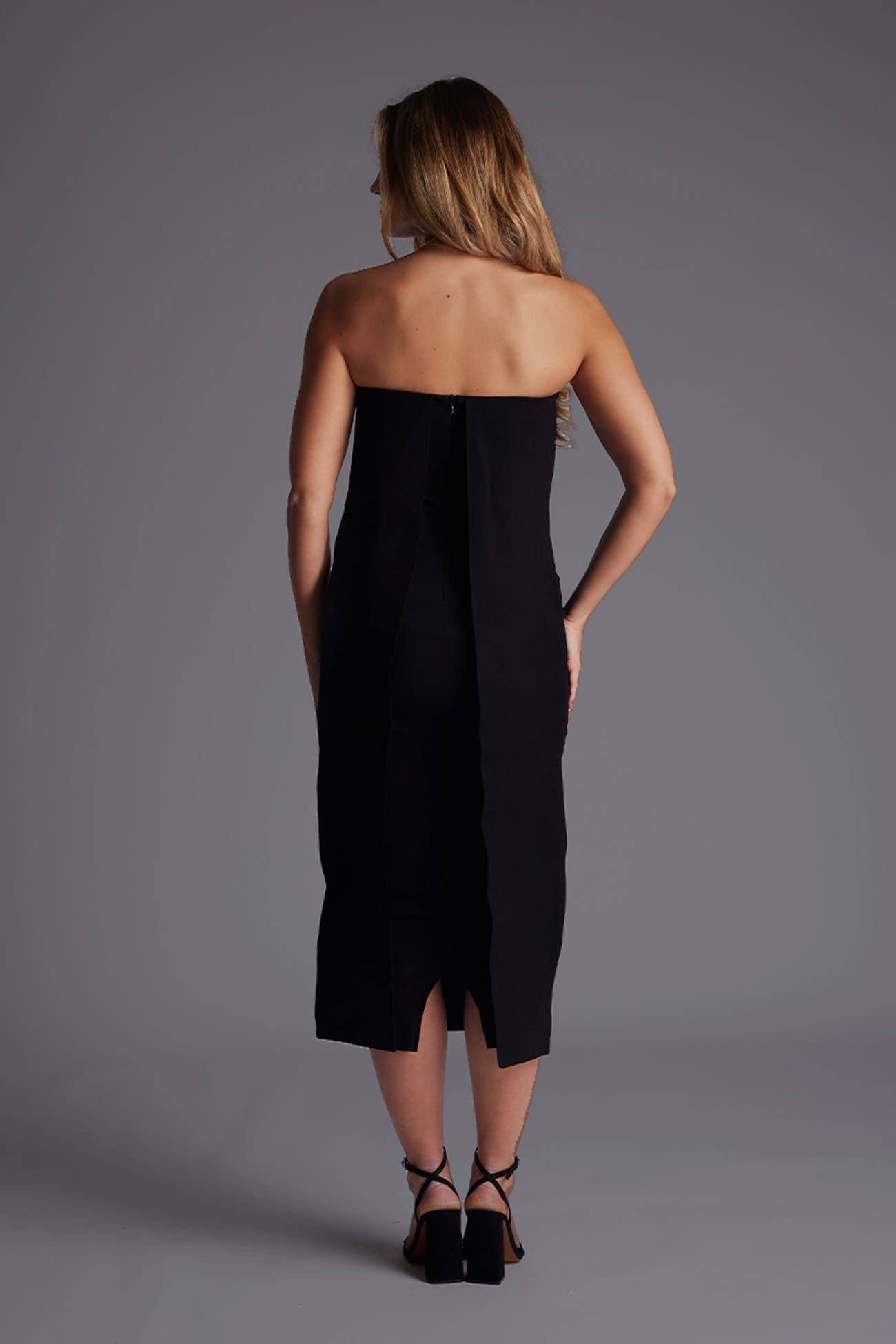 Vesper Vesper Women's Bandeau Bodycon Midaxi Dress in Black - 4