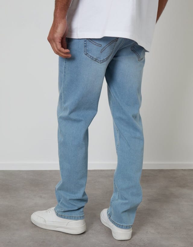 Threadbare threadbare Men's Straight Leg Jeans in Blue - 3