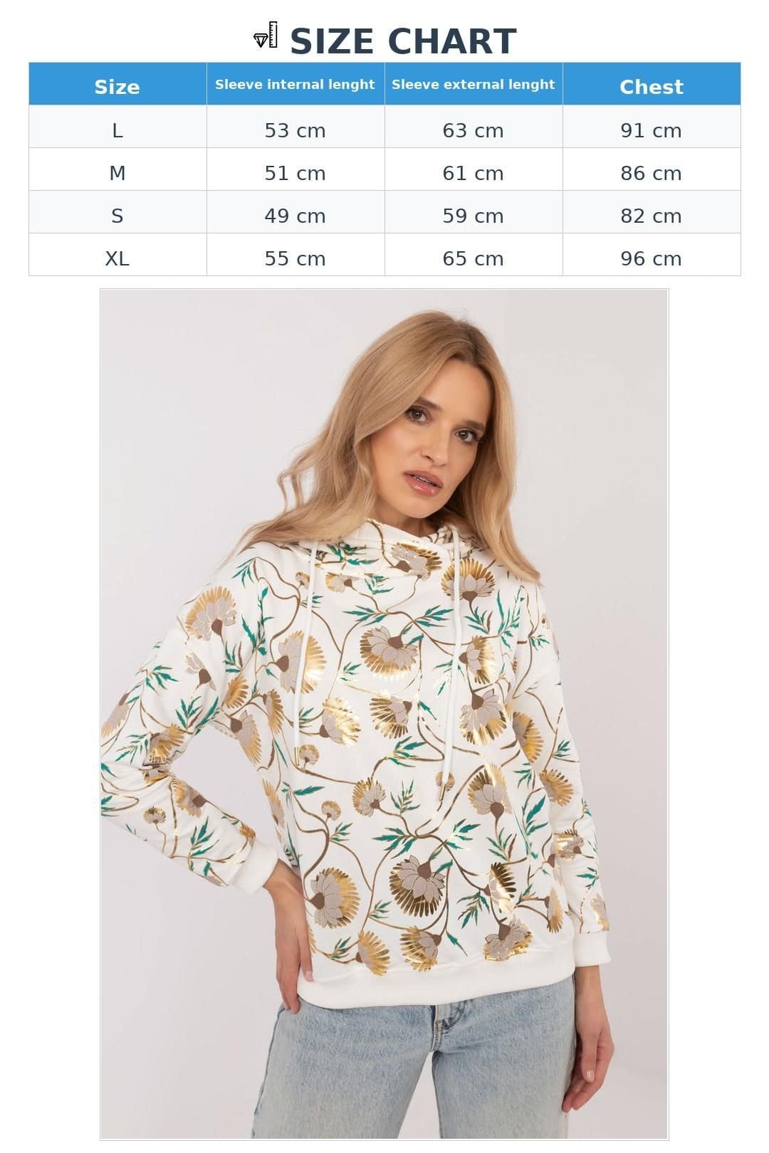 Love Lace Love Lace Women's Colorful Cotton Elastane Hooded Sweatshirt in White - 4