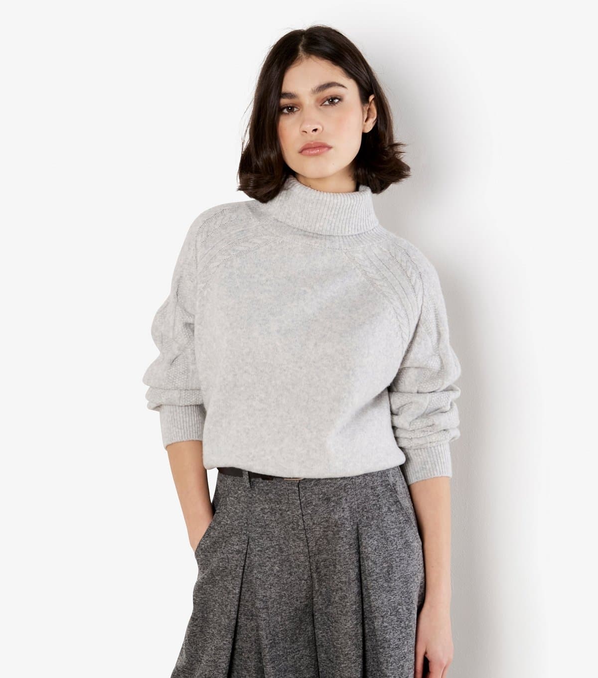 Apricot Apricot Grey Roll Neck Jumper by New Look