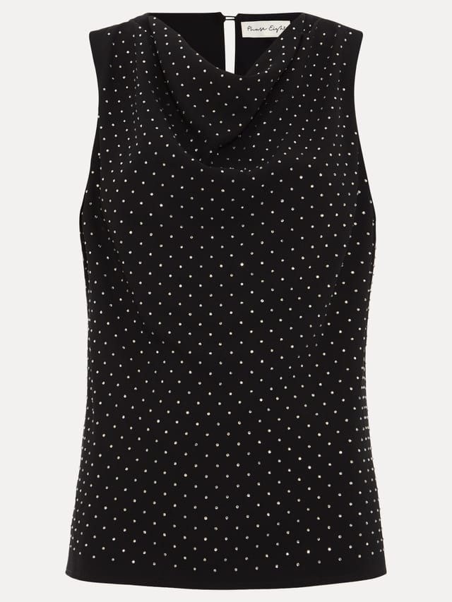 Phase Eight Phase Eight Women's Ottie Black Cowl Neck Top - 2