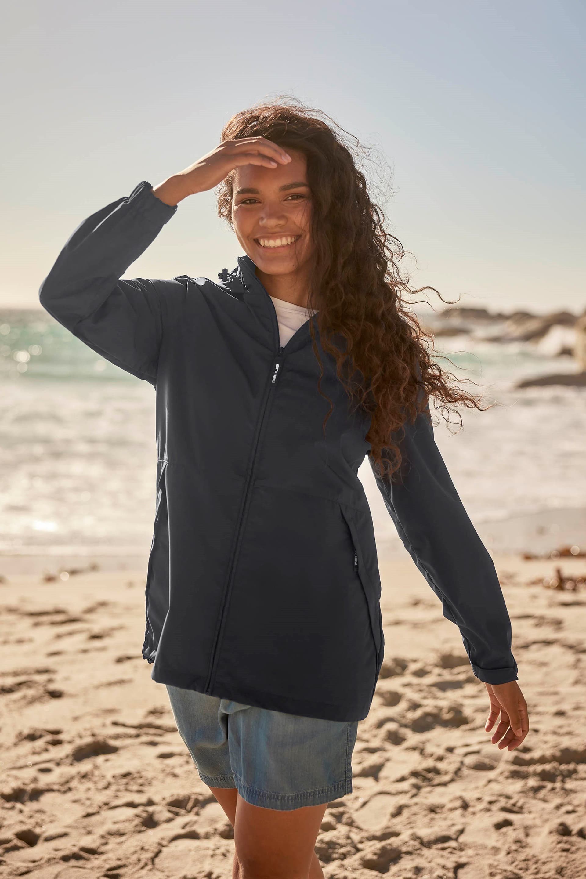 Animal Animal Women's 'Pace' Packable Breathable Comfy Waterproof Jacket in Navy