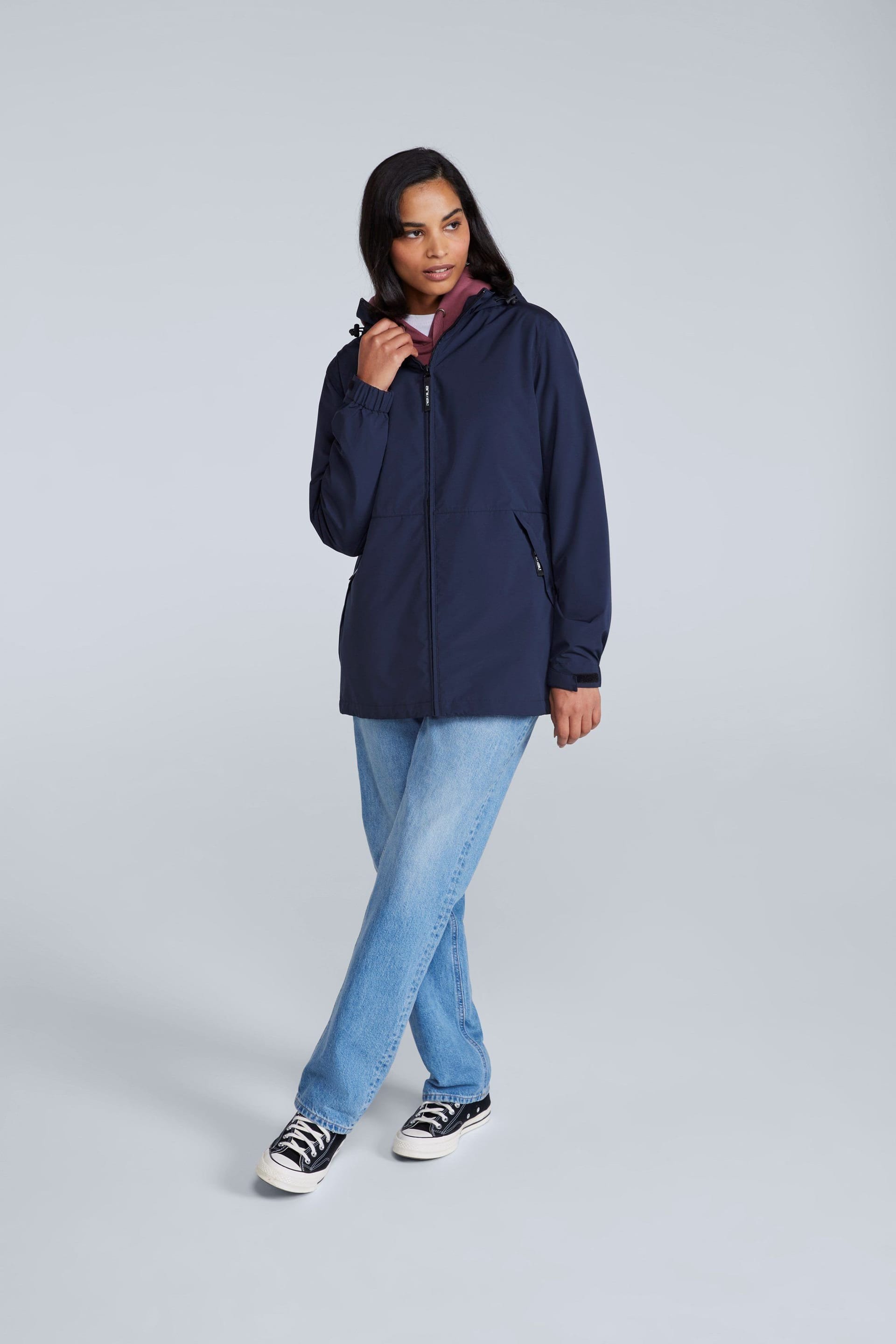 Animal Animal Women's 'Pace' Packable Breathable Comfy Waterproof Jacket in Navy - 4