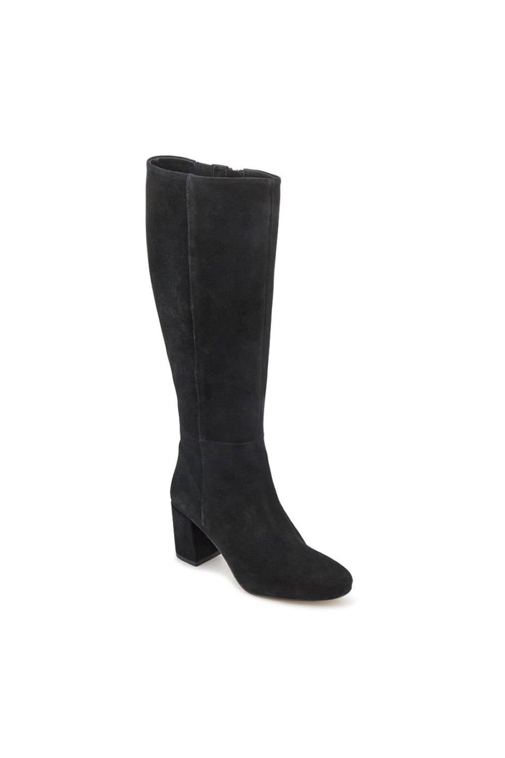 Jones Bootmaker Jones Bootmaker Women's Neptune Extra-Small Calf Fit Long Leather Boots in Black
