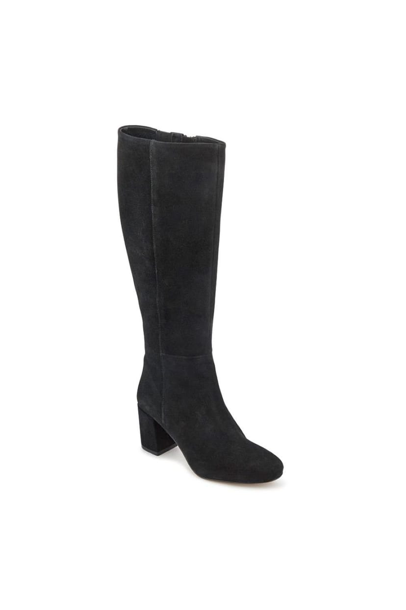 Jones Bootmaker Jones Bootmaker Women's Neptune Extra-Small Calf Fit Long Leather Boots in Black - 1