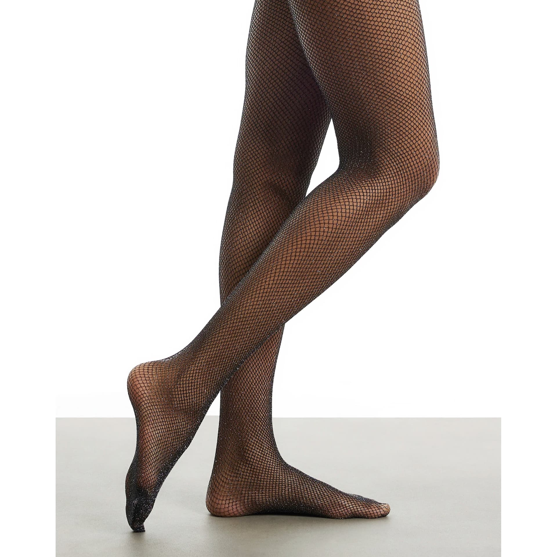 River Island River Island Womens Black Glitter Fishnet Tights