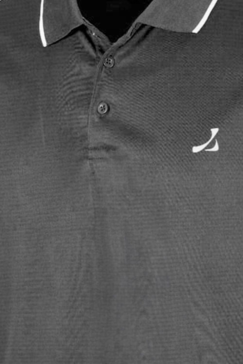 Under Par Under Par Men's UV Protection Stretch Waffle Knit Golf Polo Shirt in Charcoal - 4