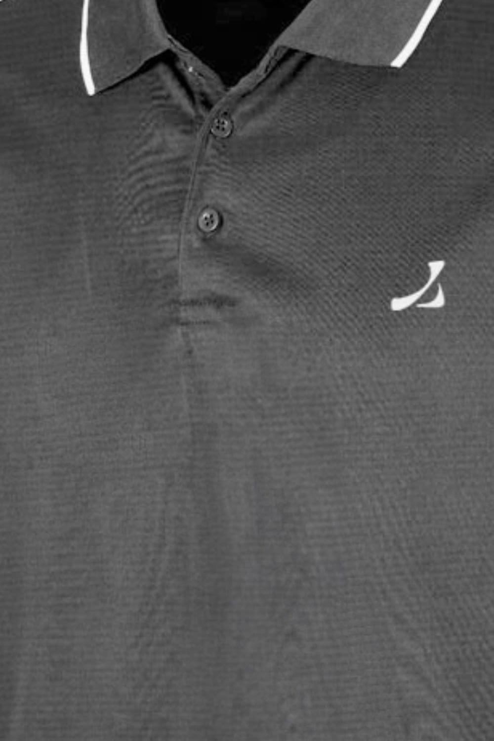 Under Par Under Par Men's UV Protection Stretch Waffle Knit Golf Polo Shirt in Charcoal - 4