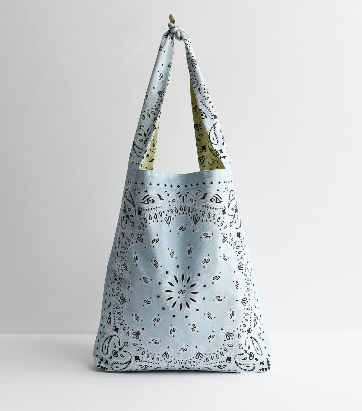 New Look New Look Green/Blue Bandana Print Reversible Tote