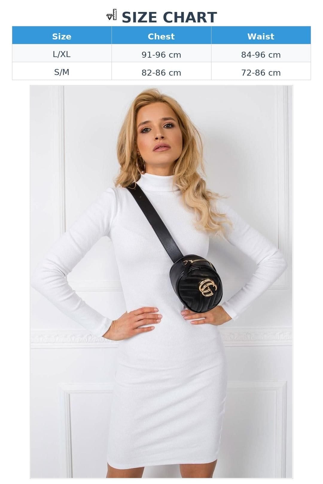 Love Lace Love Lace Women's Fitted Long Sleeve Turtleneck Day Dress Style 173345 in White - 4