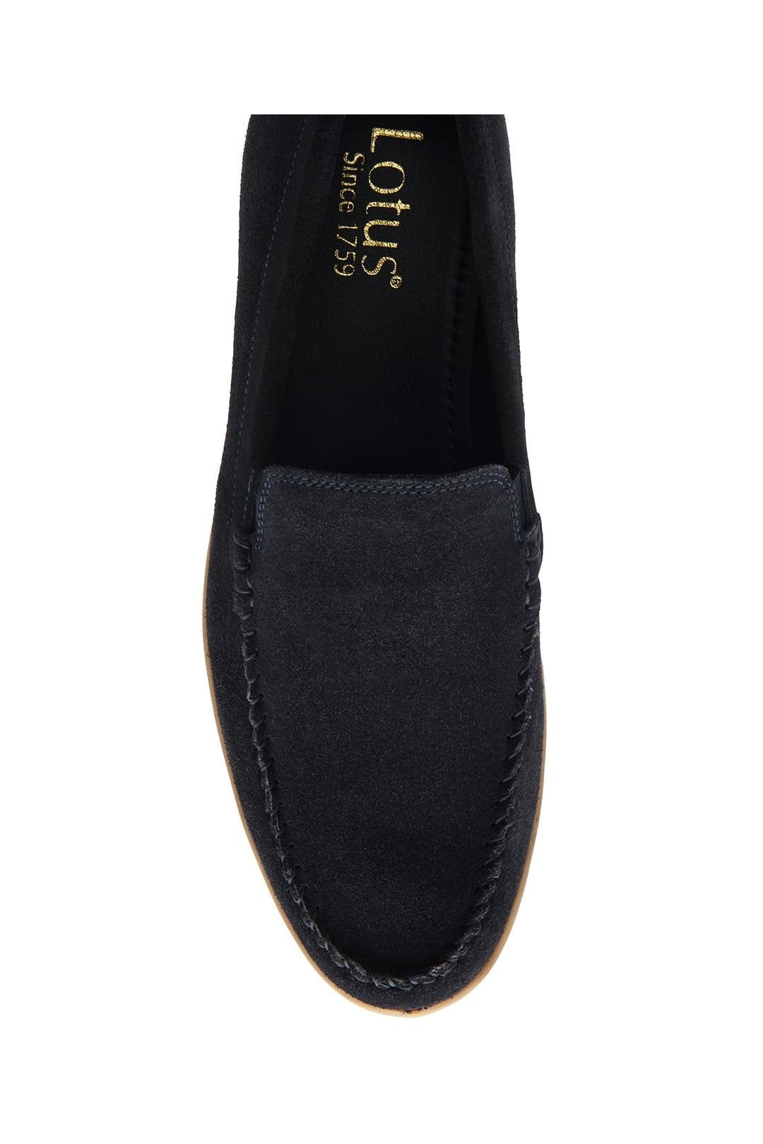 Lotus Lotus Men's 'Drakon' Suede Loafers in Navy - 4