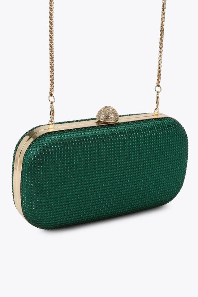 Carvela Carvela Women's 'Cecilia Hard Clutch' Bag in Dark Green - 2
