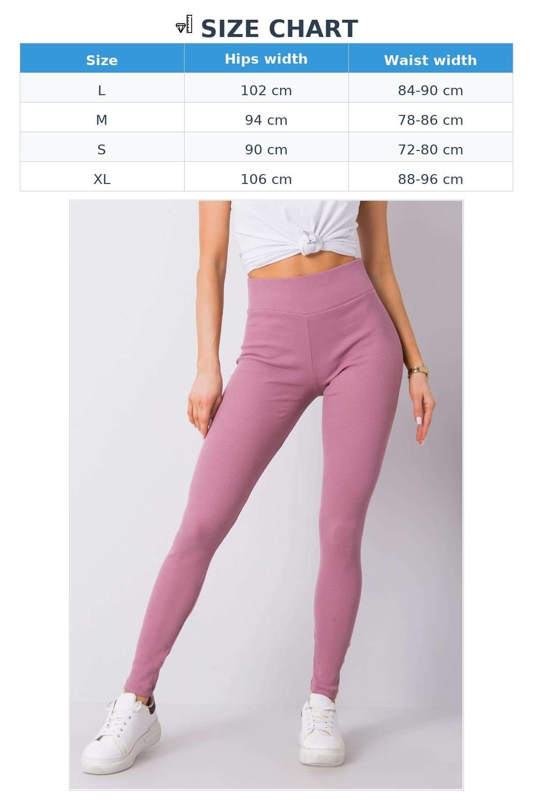 Love Lace Love Lace Women's Ribbed High Waisted Long Leggings for Styling in Pink - 4