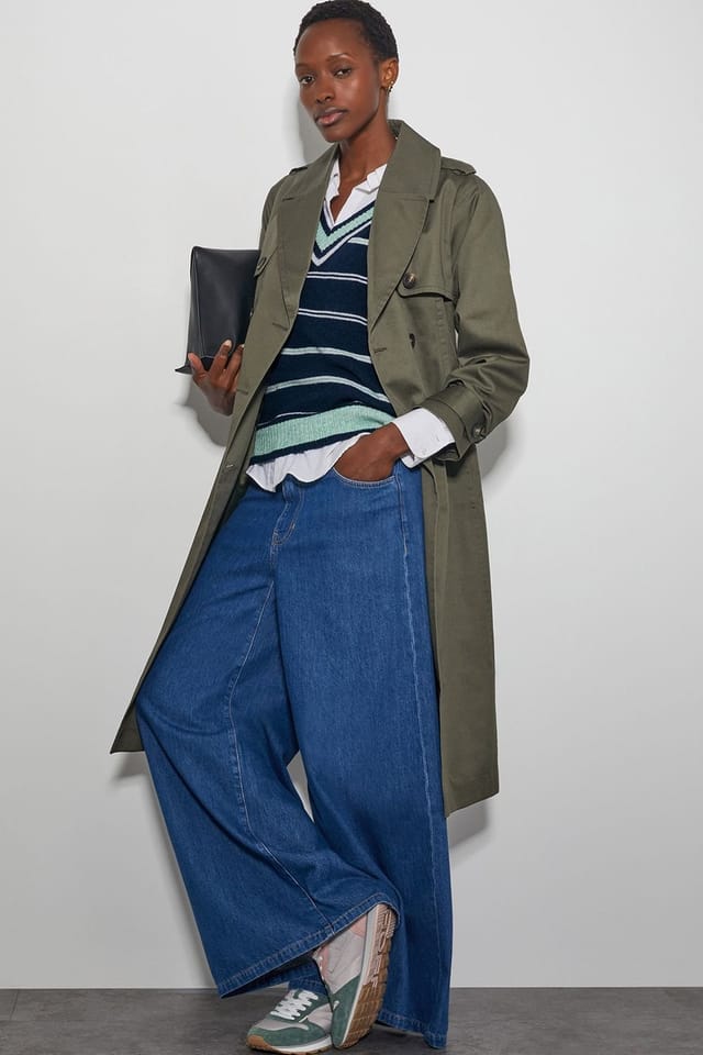 Monsoon Monsoon Women's Shauna V-Neck Stripe Knitted Vest Blue - 3