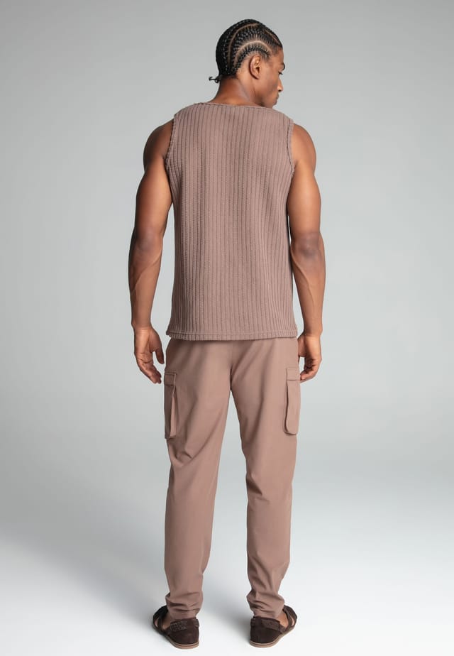 SikSilk SikSilk Men's Brown Textured Vest - 3