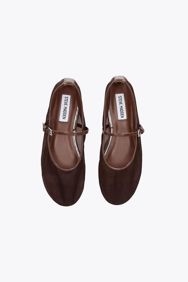Steve Madden STEVE MADDEN Women's 'Mash Dark Brown' Fabric Flats in Dark Brown - 2