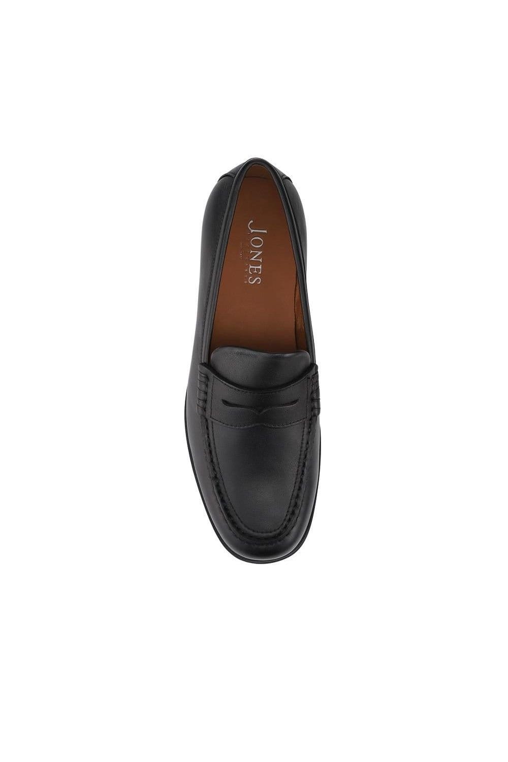 Jones Bootmaker Jones Bootmaker Men's Quadir Slip On Leather Penny Loafers in Black - 4