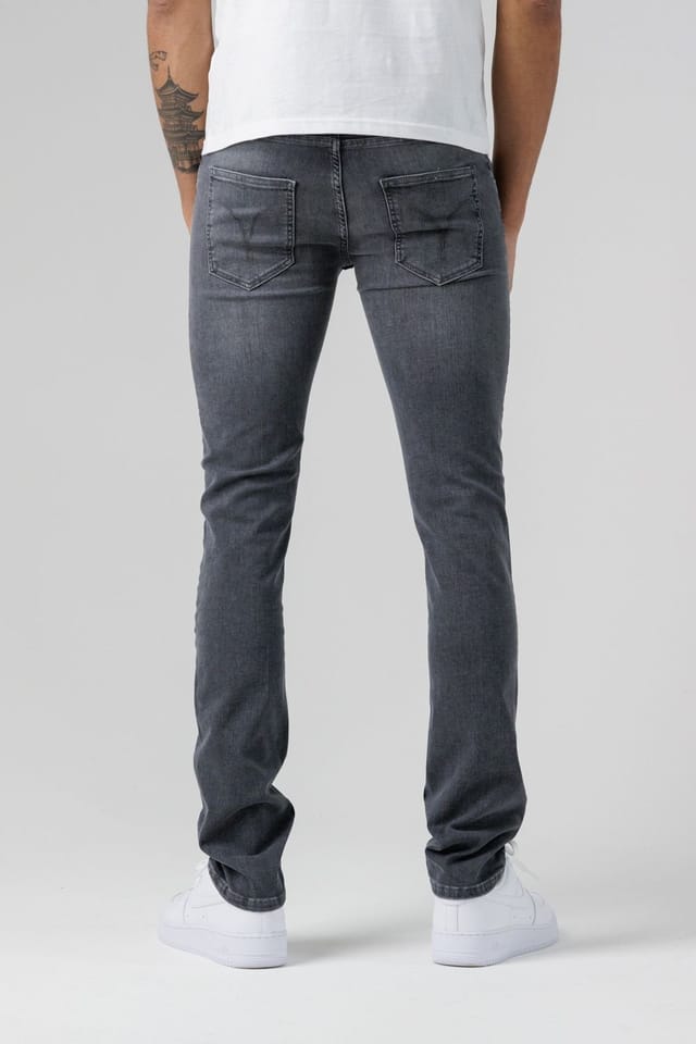 Monkee Genes Monkee Genes Men's Skinny Mid-Rise Denim Jeans in Grey - 2