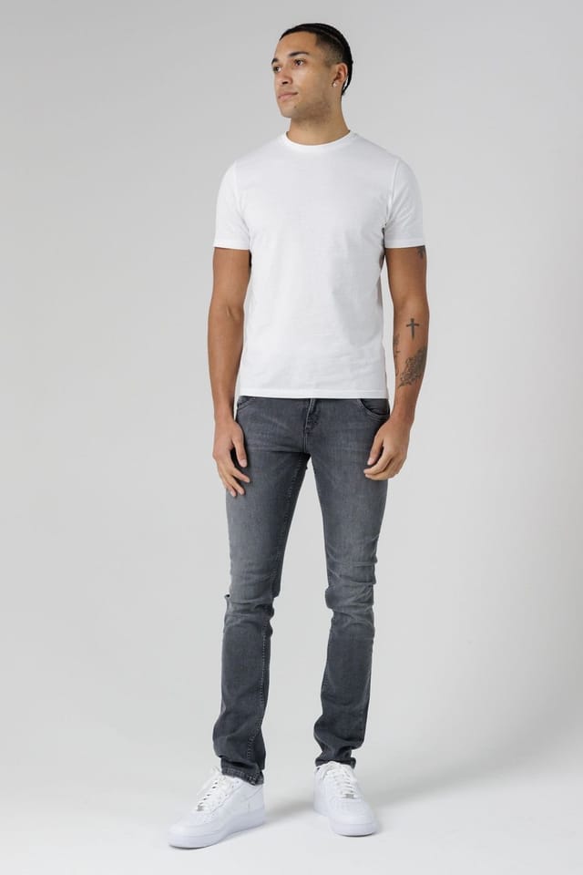Monkee Genes Monkee Genes Men's Skinny Mid-Rise Denim Jeans in Grey - 3