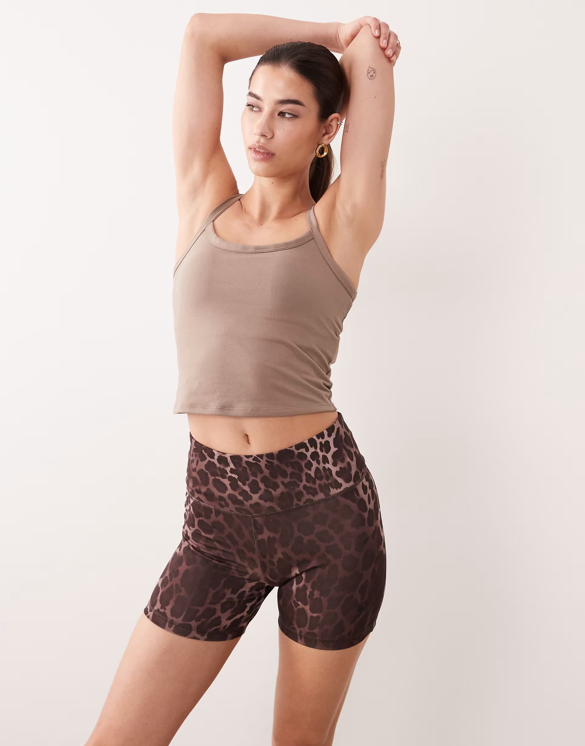 ASOS Puma Tad Essentials 5""  shorts in leopard print