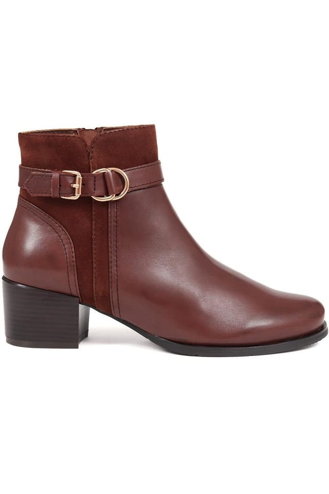Jones Bootmaker Jones Bootmaker Women's Sarina Heeled Ankle Boots in Brown - 2