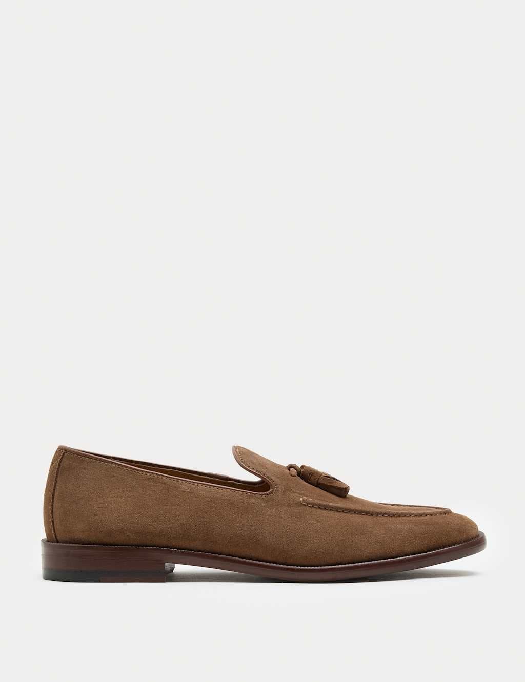 Marks & Spencer M&S Suede Tassel Loafers Tan