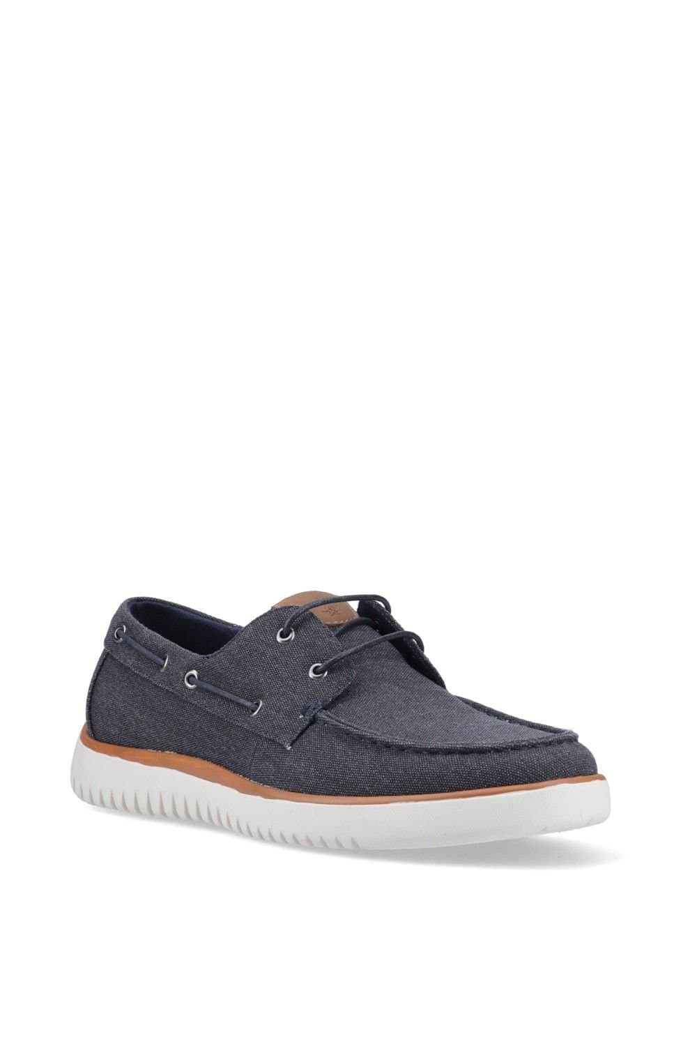 Hush Puppies Hush Puppies Men's Daniel Canvas Boat Shoe in Navy
