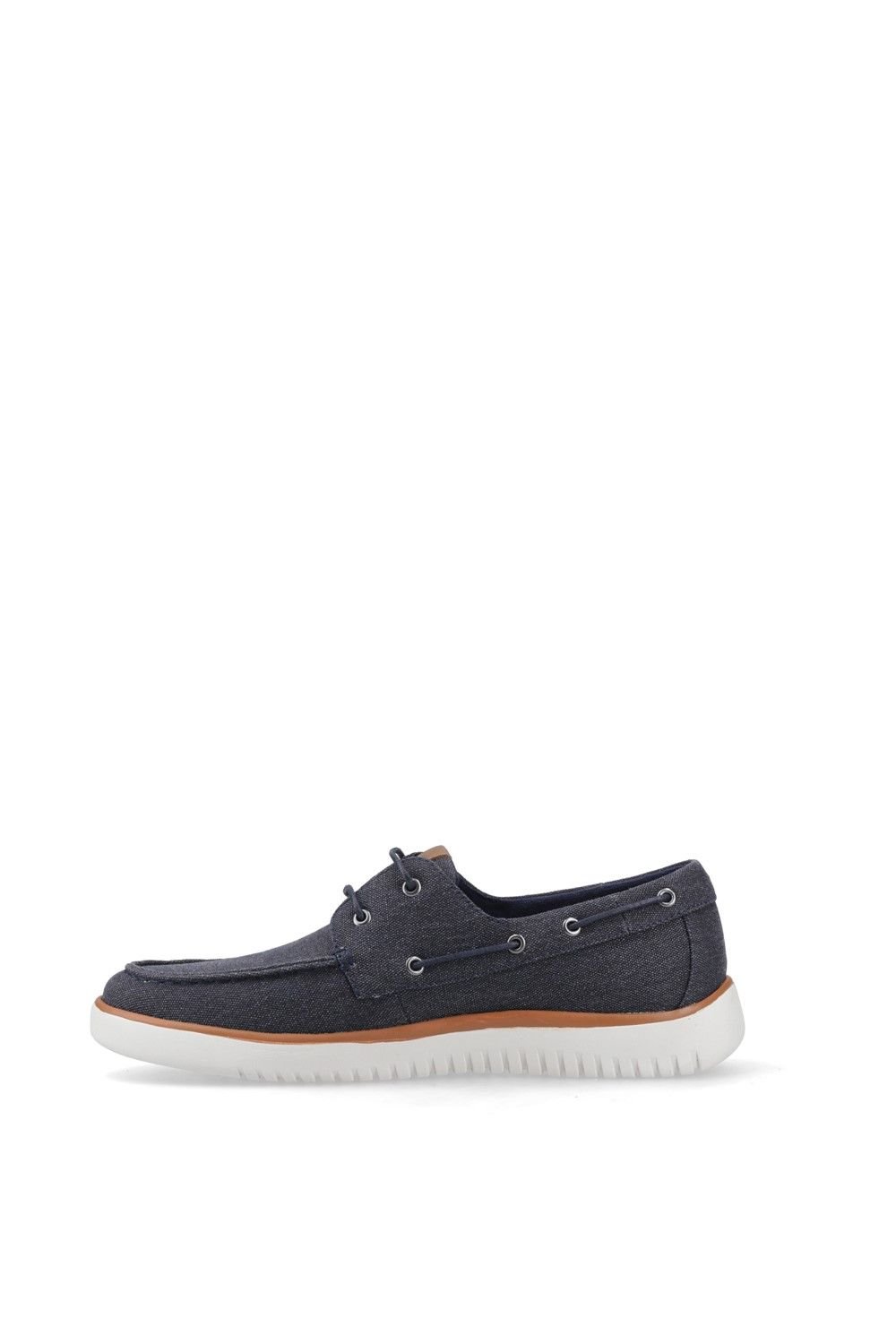 Hush Puppies Hush Puppies Men's Daniel Canvas Boat Shoe in Navy - 4