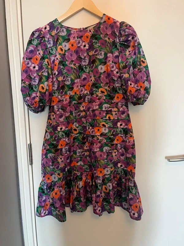 Never Fully Dressed Never Fully Dressed Floral Puff Sleeve Mini Dress, UK