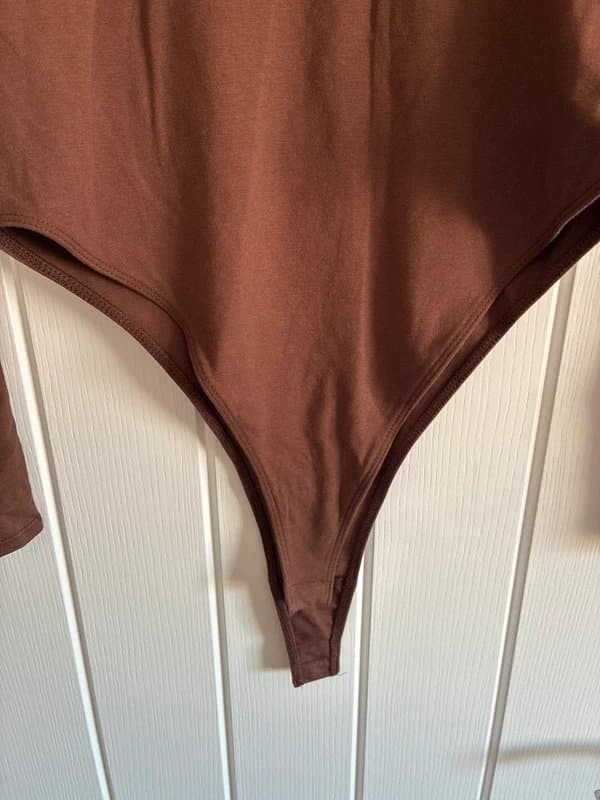 ASOS Asos long sleeve brown thong bodysuit size M