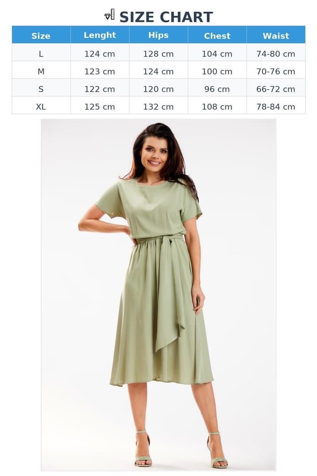 Love Lace Love Lace Women's Sash Tie Kimono Midi Viscose Dress in Green - 3