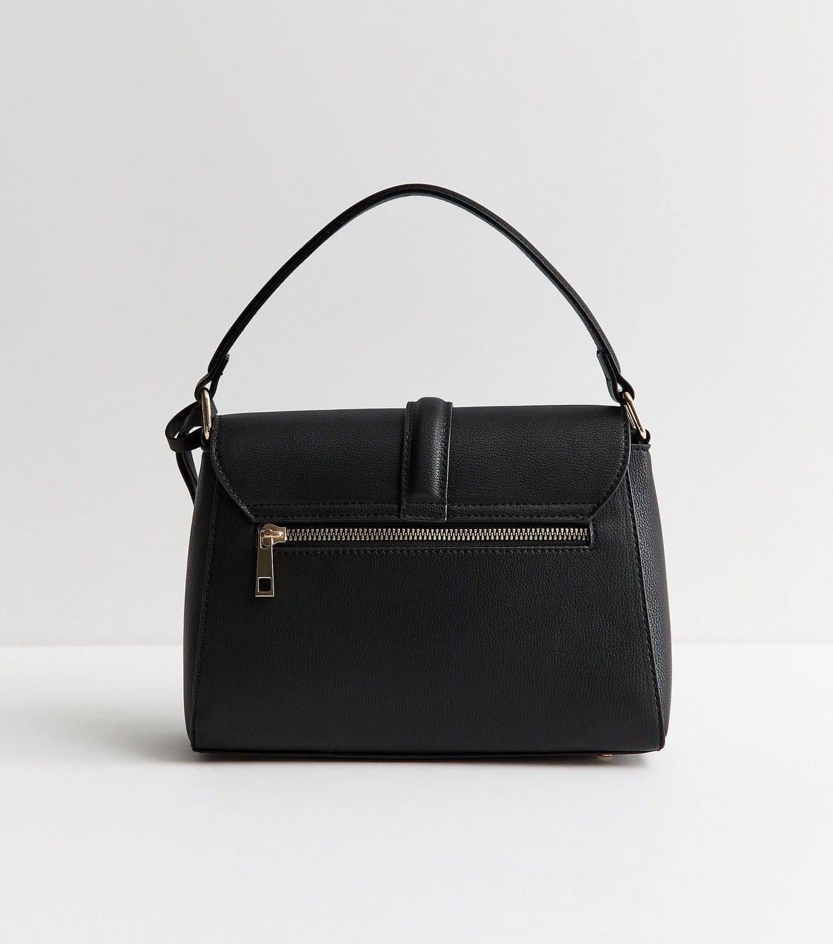 New Look Black Top Handle Front Clasp Crossbody Bag Vegan New Look - 4